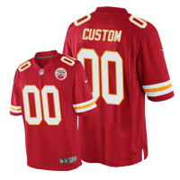 Men Kansas City Chiefs #00 Red Custom Nike Game Jersey