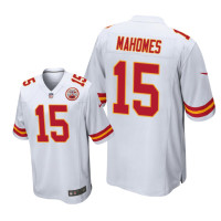 Men Kansas City Chiefs #15 White Patrick Mahomes Nike Game Jersey