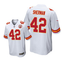 Men Kansas City Chiefs #42 White Anthony Sherman Nike Game Jersey