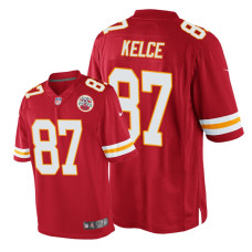 Men Kansas City Chiefs #87 Red Travis Kelce Nike Game Jersey