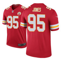 Men Kansas City Chiefs #95 Chris Jones Red Nike legend color rush Jersey