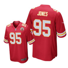 Men Kansas City Chiefs #95 Red Chris Jones Nike Game Jersey