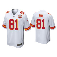 Men Kansas City Chiefs #81 Blake Bell White Game Jersey