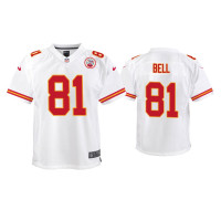 Youth Kansas City Chiefs #81 Blake Bell White Game Jersey