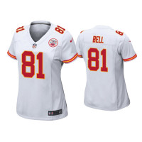 Women Kansas City Chiefs #81 Blake Bell White Game Jersey