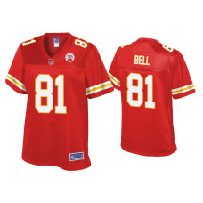 Women Kansas City Chiefs #81 Blake Bell Red Pro Line Jersey