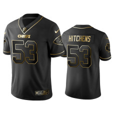 Men Kansas City Chiefs #53 Golden Edition Vapor Untouchable Limited Anthony Hitchens Black Jersey