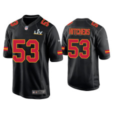 Men Kansas City Chiefs #53 Anthony Hitchens Super Bowl LV Black Game Fashion Jersey