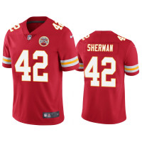 Men Kansas City Chiefs #42 Nike Anthony Sherman Red Color Rush Limited Jersey