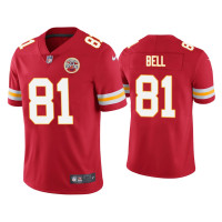 Men Kansas City Chiefs #81 Blake Bell Vapor Limited Red Jersey