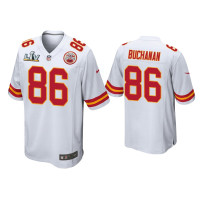 Men Kansas City Chiefs #86 Buck Buchanan Super Bowl LV White Game Jersey