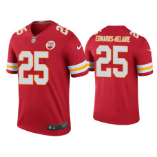 Men Kansas City Chiefs #25 Color Rush Legend Clyde Edwards-Helaire Red Jersey