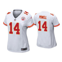 Women Kansas City Chiefs #14 Cornell Powell White Game Jersey