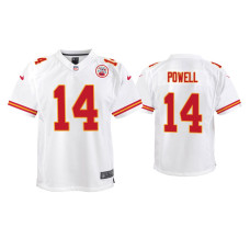 Youth Kansas City Chiefs #14 Cornell Powell White Game Jersey