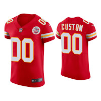 Men Kansas City Chiefs #00 Custom Red Vapor Elite Jersey