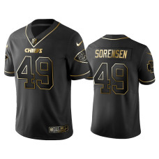 Men Kansas City Chiefs #49 Golden Edition Vapor Untouchable Limited Daniel Sorensen Black Jersey