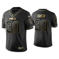 Men Kansas City Chiefs #30 Golden Edition Vapor Limited Deandre Baker Black Jersey