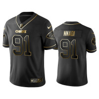 Men Kansas City Chiefs #91 2019 Golden Edition Vapor Untouchable Limited Derrick Nnadi Black Jersey