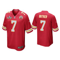 Men Kansas City Chiefs #7 Harrison Butker Super Bowl LV Red Game Jersey