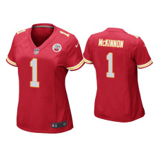 Women Kansas City Chiefs #1 Jerick McKinnon Red Game Jersey