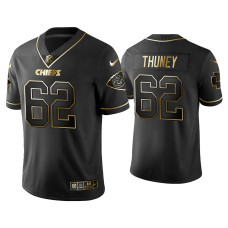 Men Kansas City Chiefs #62 Golden Edition Vapor Limited Joe Thuney Black Jersey