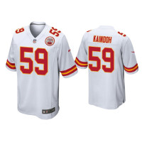 Men Kansas City Chiefs #59 Joshua Kaindoh White Game Jersey