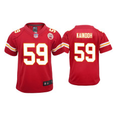 Youth Kansas City Chiefs #59 Joshua Kaindoh Red Game Jersey