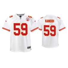 Youth Kansas City Chiefs #59 Joshua Kaindoh White Game Jersey