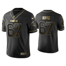 Men Kansas City Chiefs #67 Golden Edition Vapor Limited Lucas Niang Black Jersey