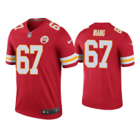 Men Kansas City Chiefs #67 Color Rush Legend Lucas Niang Red Jersey