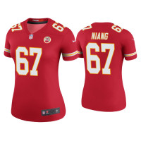 Women Kansas City Chiefs #67 Color Rush Legend Lucas Niang Red Jersey