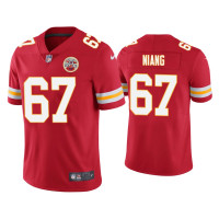 Men Kansas City Chiefs #67 Lucas Niang Vapor Limited Red Jersey