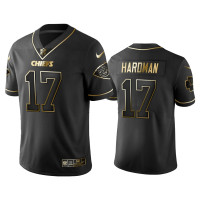 Men Kansas City Chiefs #17 2019 Golden Edition Vapor Limited Mecole Hardman Black Jersey