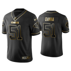 Men Kansas City Chiefs #51 Golden Edition Vapor Limited Michael Danna Black Jersey