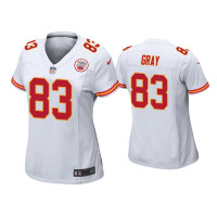 Women Kansas City Chiefs #83 Noah Gray White Game Jersey