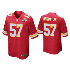 Men Kansas City Chiefs #57 Orlando Brown Jr. Red Game Jersey