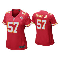 Women Kansas City Chiefs #57 Orlando Brown Jr. Red Game Jersey