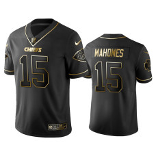 Men Kansas City Chiefs #15 2019 Golden Edition Vapor Untouchable Limited Patrick Mahomes Black Jersey