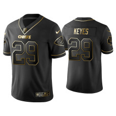 Men Kansas City Chiefs #29 Golden Edition Vapor Limited Thakarius Keyes Black Jersey