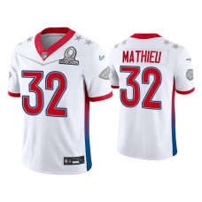 Men Kansas City Chiefs #32 Tyrann Mathieu 2022 AFC Pro Bowl White Game Jersey