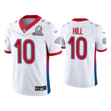 Men Kansas City Chiefs #10 Tyreek Hill 2022 AFC Pro Bowl White Game Jersey