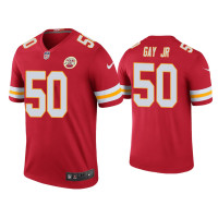 Men Kansas City Chiefs #50 Color Rush Legend Willie Gay Jr. Red Jersey