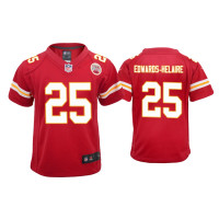 Youth Kansas City Chiefs #25 Clyde Edwards-Helaire Red Game Jersey