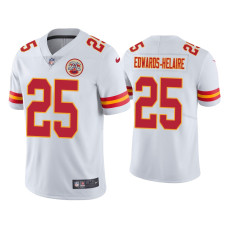 Men Kansas City Chiefs #25 Clyde Edwards-Helaire White 2020 NFL Draft Vapor Limited Jersey