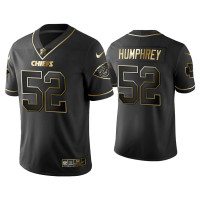 Men Kansas City Chiefs #52 Golden Edition Vapor Limited Creed Humphrey Black Jersey