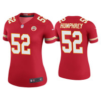 Women Kansas City Chiefs #52 Color Rush Legend Creed Humphrey Red Jersey