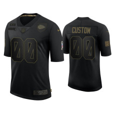 Men Kansas City Chiefs #00 Custom Black 2020 Salute To Service Limited Jersey