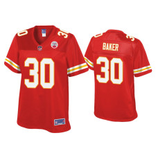 Women Kansas City Chiefs #30 Deandre Baker Red Pro Line Jersey