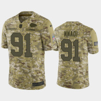 Men Kansas City Chiefs #91 Derrick Nnadi Nike Salute to Service Jersey - Camo