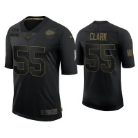 Men Kansas City Chiefs #55 Frank Clark Black 2020 Salute To Service Limited Jersey